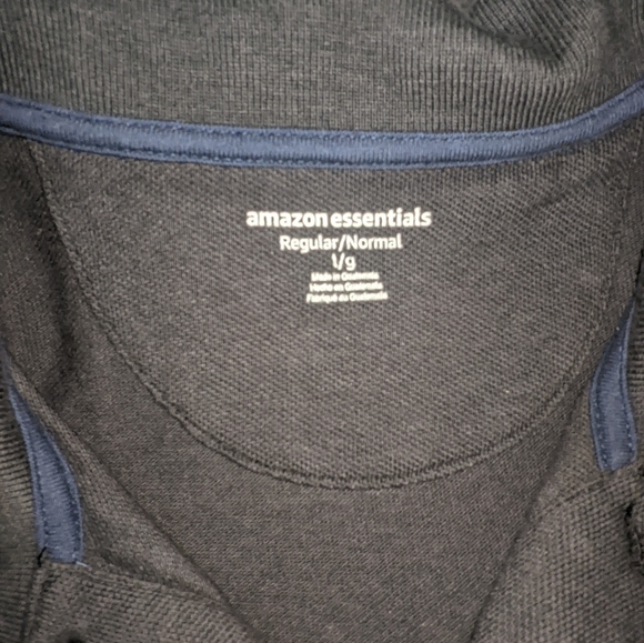Amazon Essentials Large Men Polo Shirt Navy Blue - Picture 4 of 5
